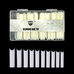 HNS DIAMOND NAIL TIP NATURAL SQUARE