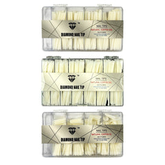 HNS DIAMOND NAIL TIP NATURAL COFFIN